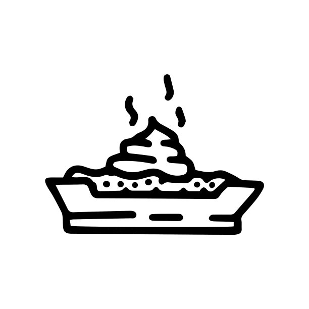 宠物马桶托盘线涂鸦简单图标图片下载