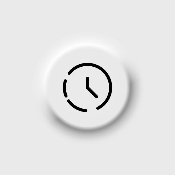 时钟、小时或时间黑色轮廓图标。业务。平面孤立上的图标按钮，符号，标志可用于:插画，logo, app，徽标，设计，web，开发，网站，ui, ux, gui。向量EPS 10图片下载