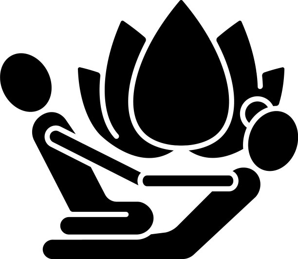 泰式按摩黑色字形图标图片下载