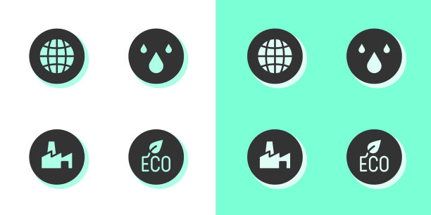 集叶生态符号社交网络工厂图片下载