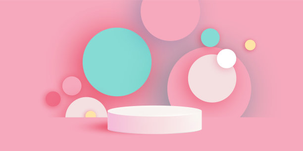 3d平台场景或基座上的粉彩背景图片下载