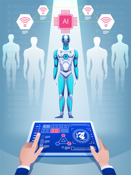 创造一个具有人工智能的机器人。图片下载