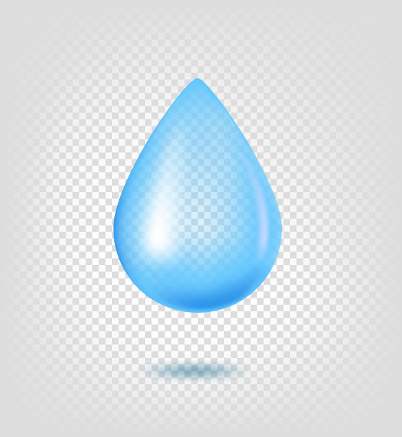 水滴孤立在透明背景图片下载