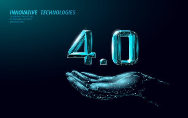 低聚未来工业革命概念图片下载