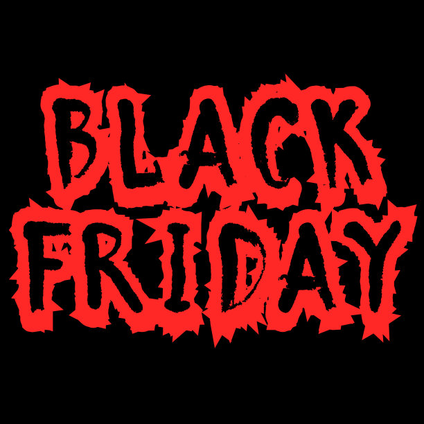文字黑色星期五广告垃圾字体图片下载