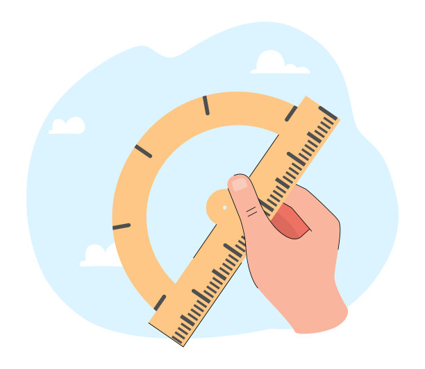 手持量角器带刻度图片下载