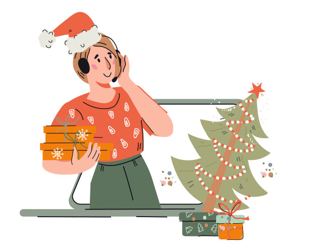 网上商店的圣诞购物和礼物图片下载