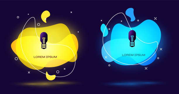 黑色灯泡与概念的想法图标图片下载