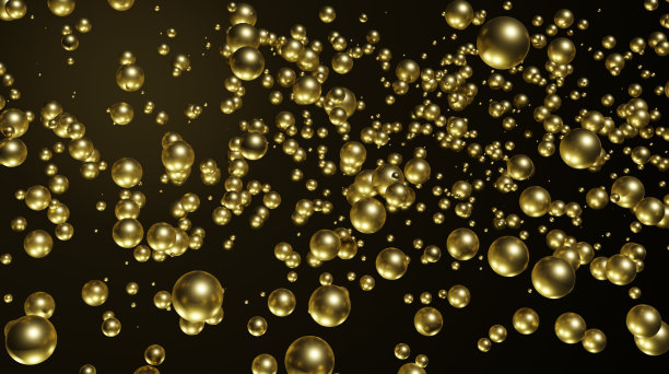 3D渲染金色气泡图片下载