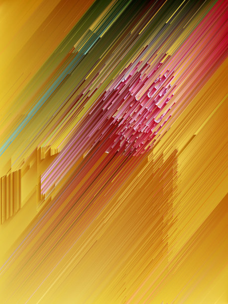 明亮的黄红色和金色融化蜡风格的图案和设计图片下载