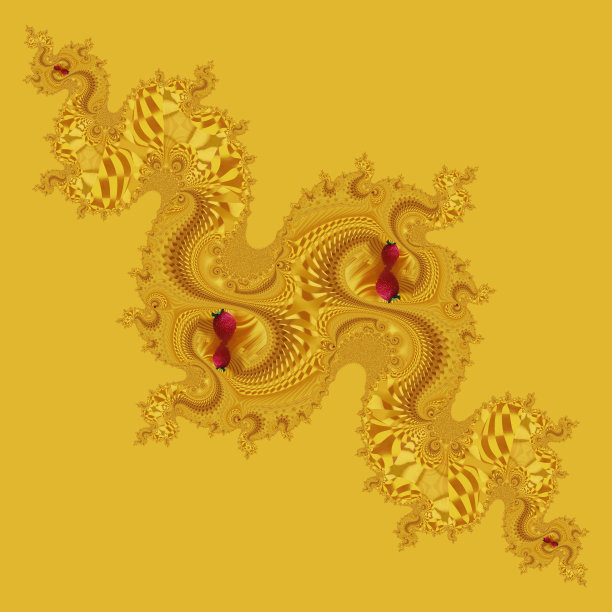 草莓水果图案和重复设计从Julia分形的纹理黄色的颜色图片下载