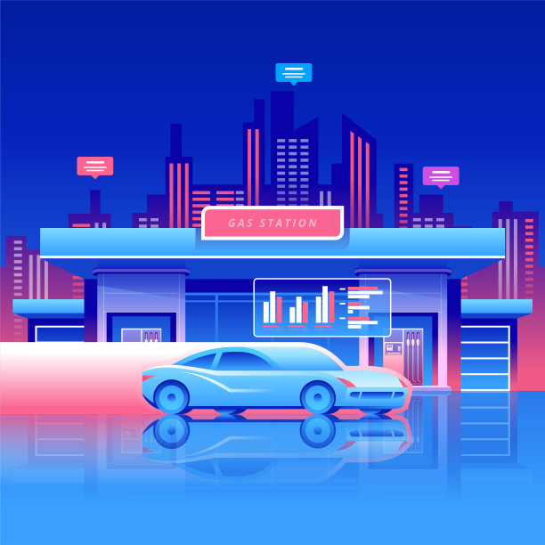 有汽车的加油站图片下载