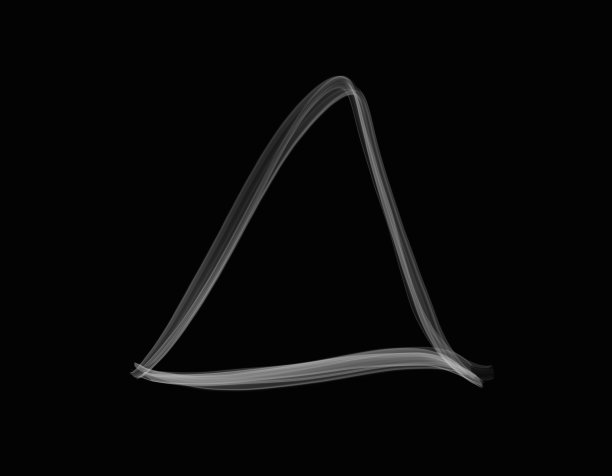 现实的烟雾形状与大写字母德尔塔蔓延在黑暗的背景图片下载