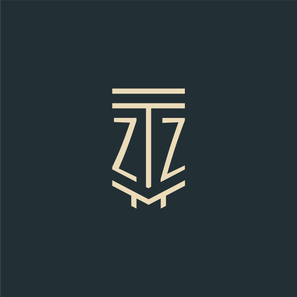 Zz首字母与简单的线条艺术支柱图片下载