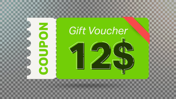 12元优惠券促销网站，互联网广告，社交媒体。大销售和超级销售优惠券代码$12折扣礼券与优惠券矢量插图夏季优惠结束周末假期图片下载