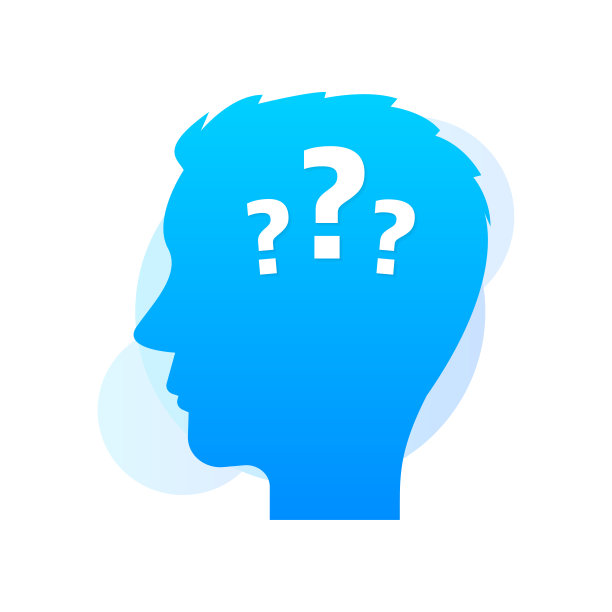 问题头，任何用途的伟大设计。平面卡通矢量插图图片下载