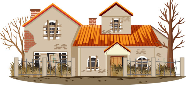 偏僻的旧破房子图片下载