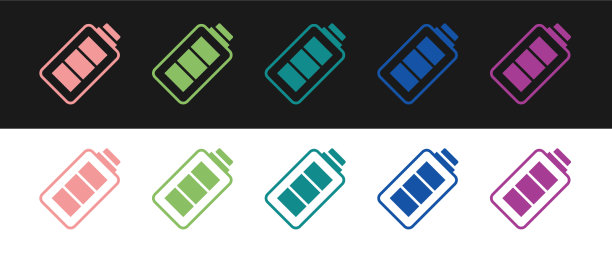 设置电池电量指示灯图标隔离图片下载