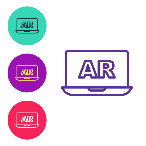 设定线增强现实ar图标孤立上图片下载