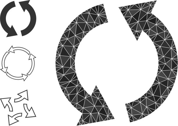 三角形填充回收图标与其他图片下载