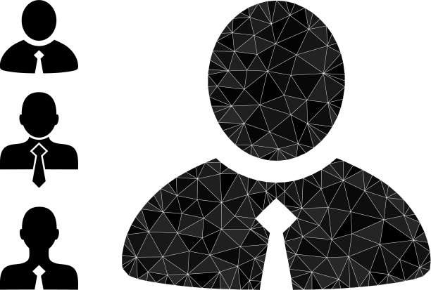 三角形填充了类似的职员图标图片下载