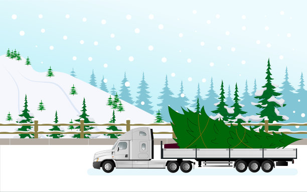 圣诞节的货物运输图片下载