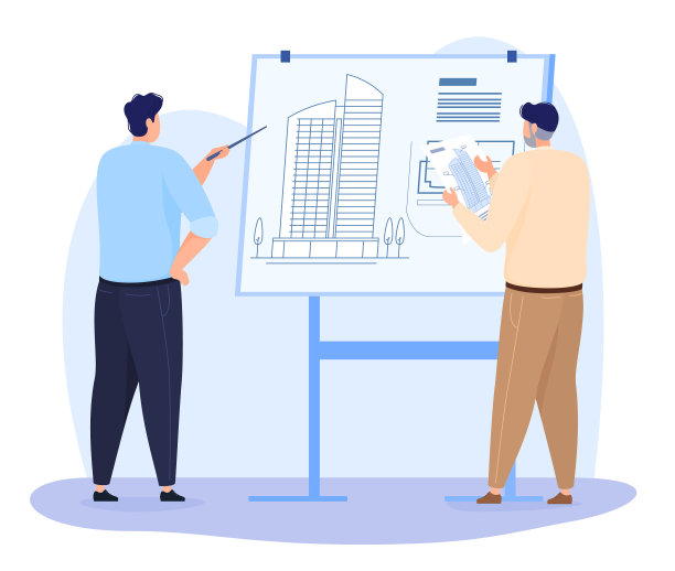 一位工程师和一位建筑师正在考虑图片下载