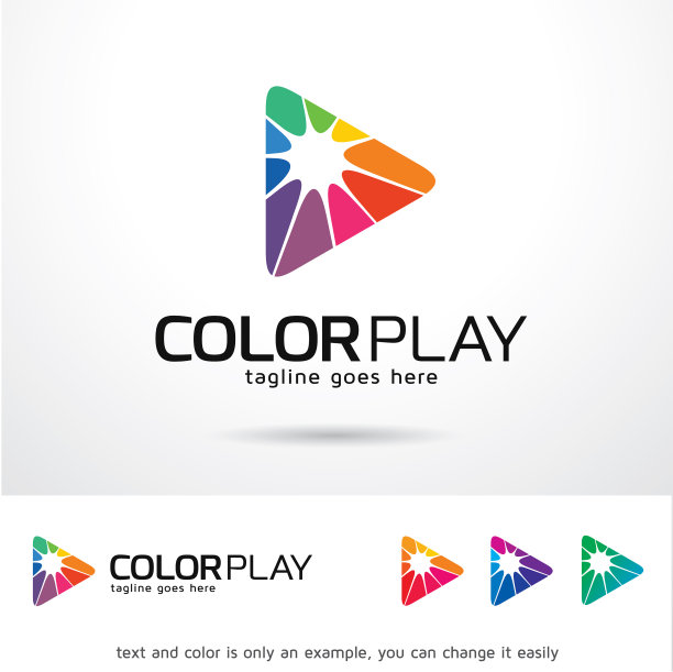 彩玩logo模板图片下载