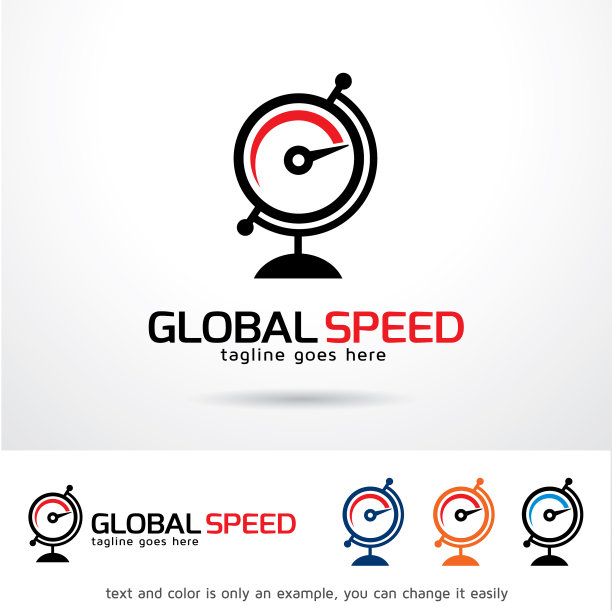 全球速度标志模板图片下载