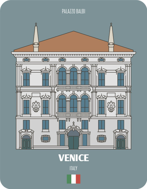 巴尔比宫在意大利威尼斯的建筑图片下载