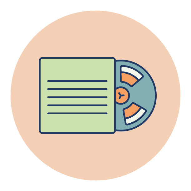 磁带卷轴复古音乐磁带存储图标图片下载