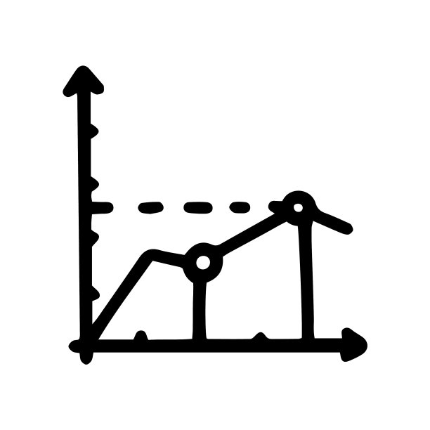 上升的线条图形线条涂鸦简单的图标图片下载