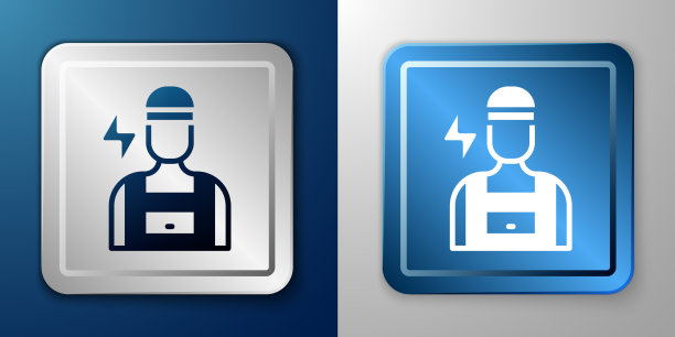 白色电工技师工程师图标图片下载