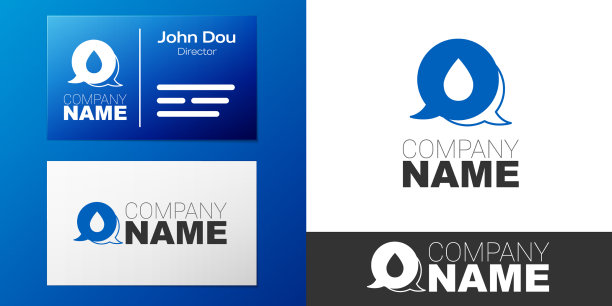 文字水滴与语音气泡图标图片下载