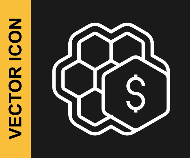 白线销售的蜂窝图标孤立上图片下载