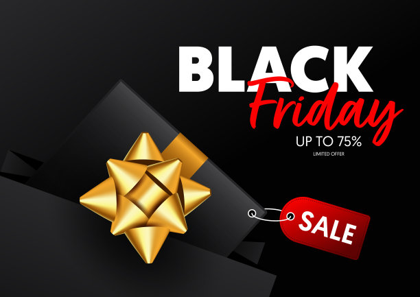 黑色星期五促销概念横幅上有图片下载