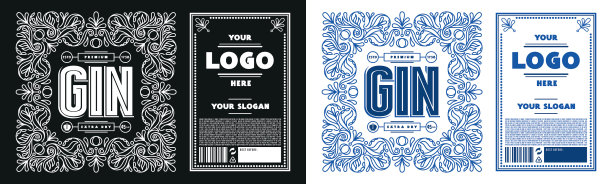 模板装饰标签金酒图片下载