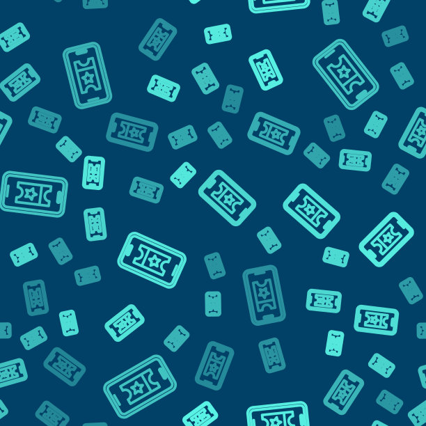 绿线在线购买电影票图标孤立图片下载