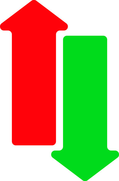 绿色箭头和红色箭头分别指向上下图片下载