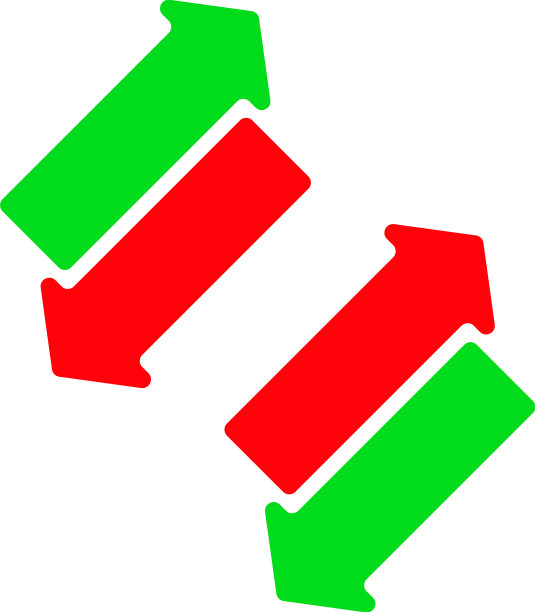 绿色箭头和红色箭头分别指向上下图片下载