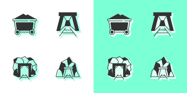 设置矿井入口煤车及图标图片下载