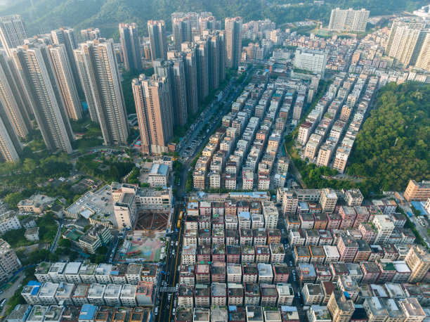 鸟瞰景观在深圳，中国图片下载