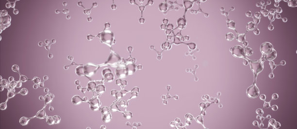 粉红胶原蛋白皮肤精华液和维生素化妆品概念3D渲染图片下载