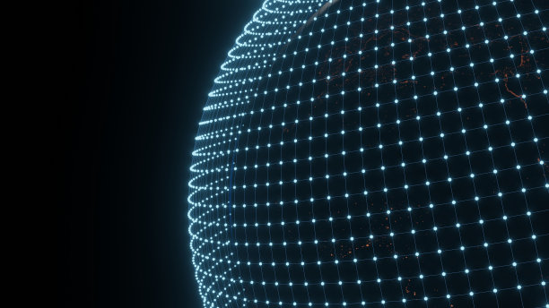 旋转的地球。技术视频。通信的概念。图片下载