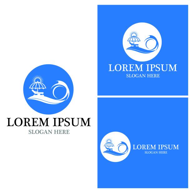 雨伞图标和符号矢量模板图片下载