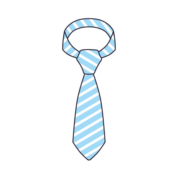 蓝色条纹领带图片下载