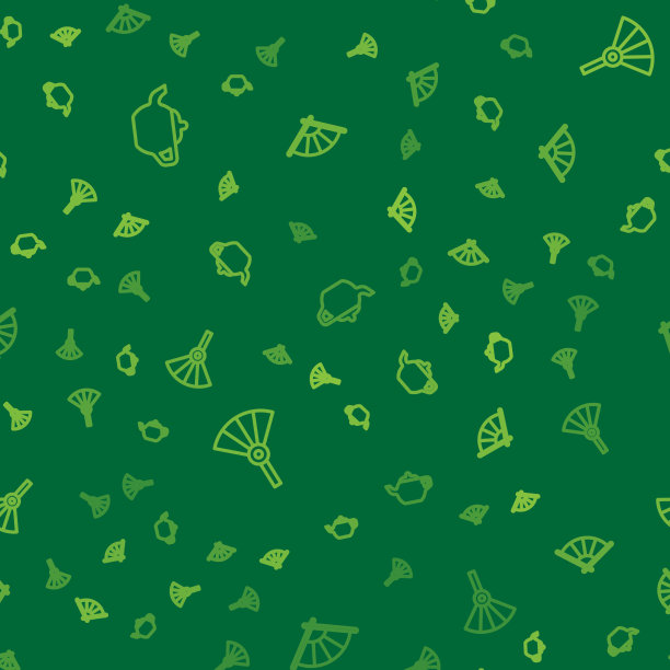 定线中国茶道或日本折纸图片下载