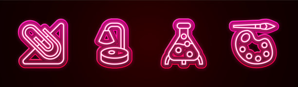 设置线曲别针台灯测试管和图片下载