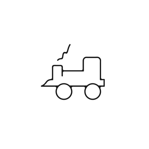 玩具机车细线图标玩具火车在手图片下载