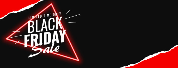 黑色星期五促销横幅撕成纸的风格图片下载